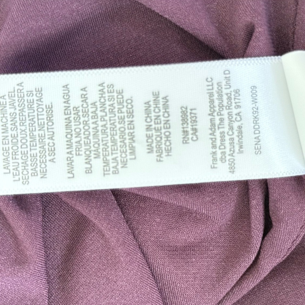 Dress the Population Satin Purple Midi Dress 
Size M - Picture 6 of 10
